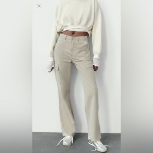 Zara DARK GRAY Cargo Pants, Size 4 (never worn)